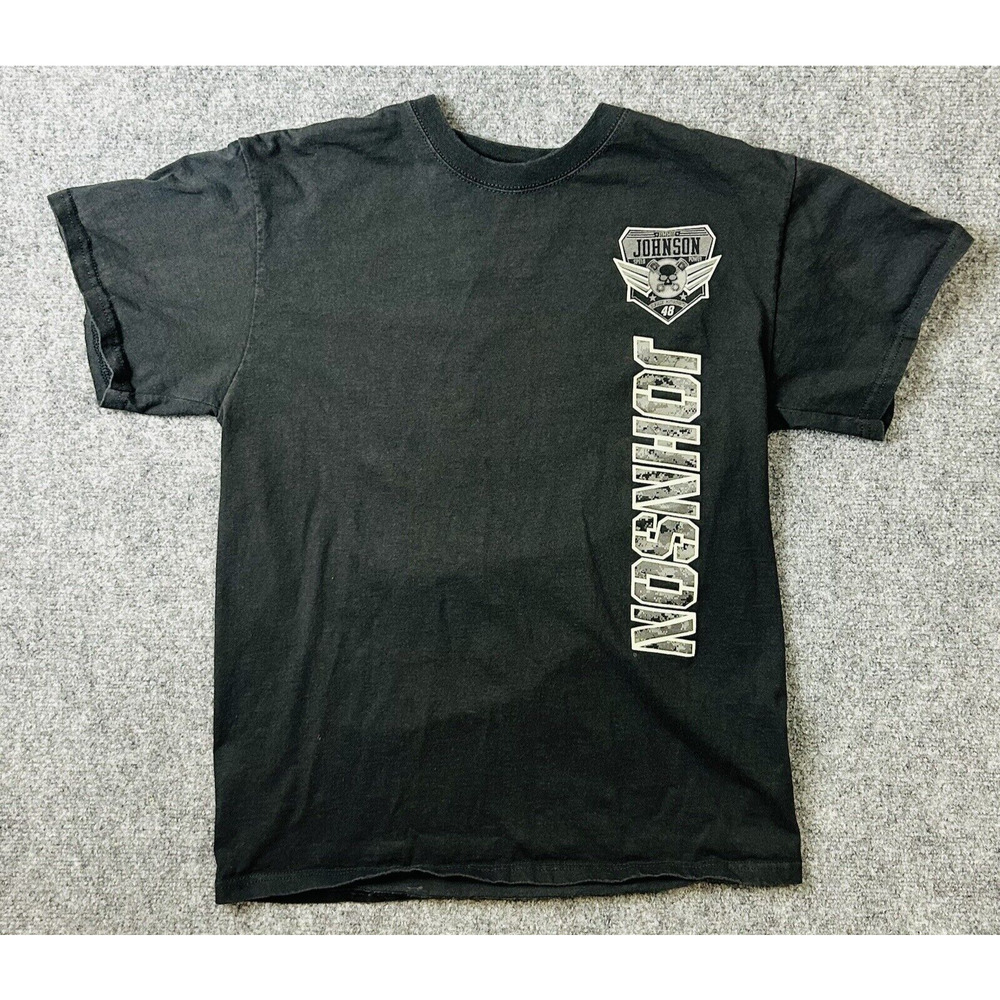 Fanatics Adult Medium Jimmie Johnson NASCAR Graphic Print Black T-Shirt